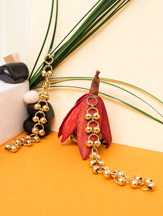 gold tone drop earrings