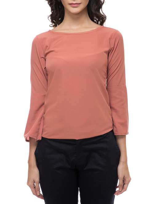 women's straight boat neck top - 15484161 - Standard Image - 0