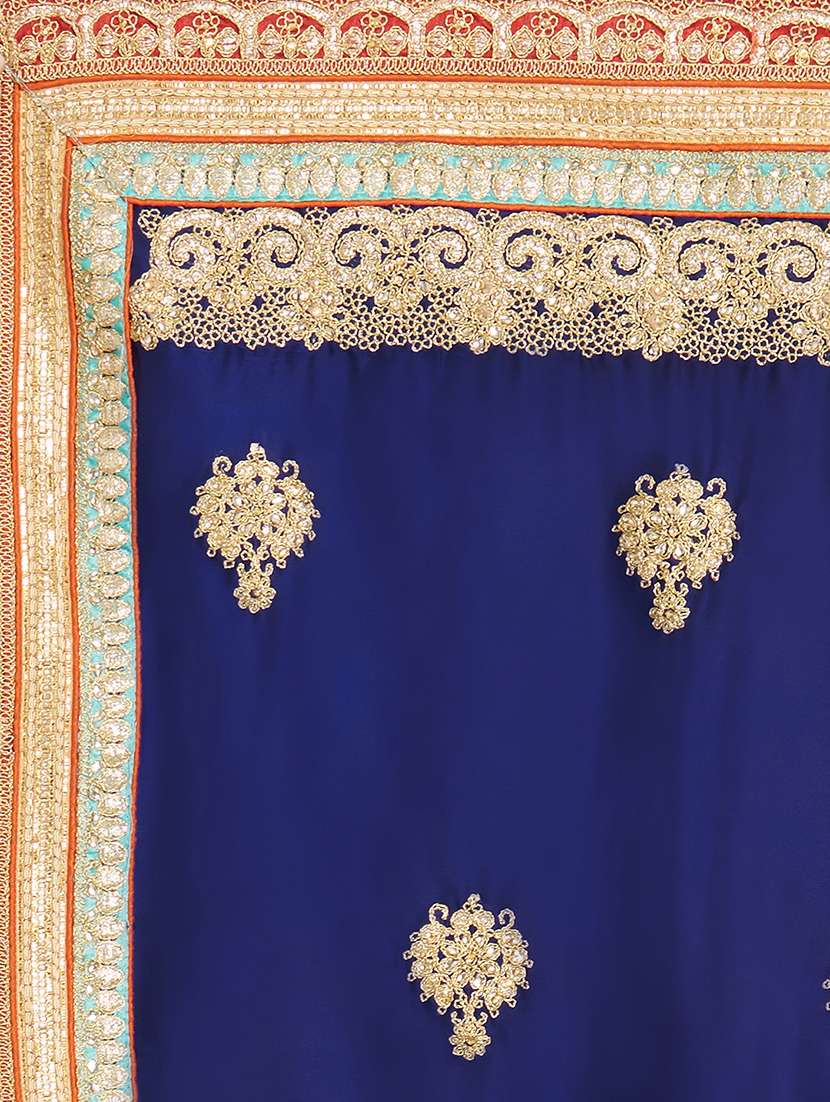 zari embroidered saree with blouse - 15485316 -  Standard Image - 3