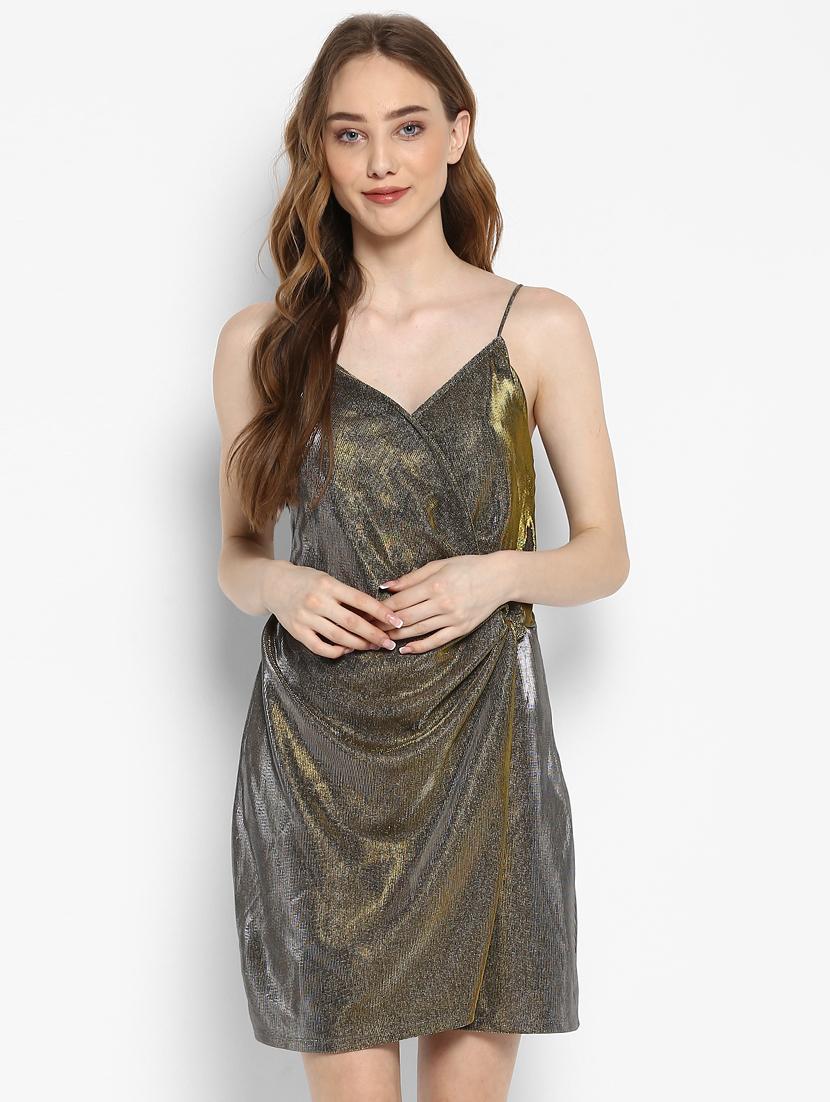 Spaghetti Strap Wrap Dress