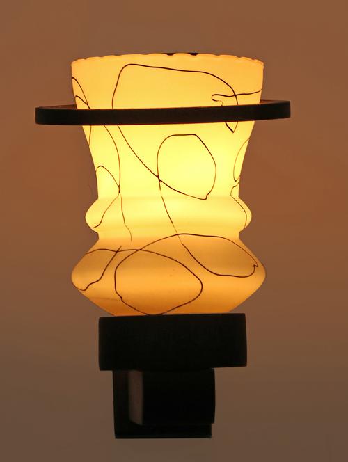 designer hand decorative colorful glass wall lamp light with stylish wooden fitting  ( set of two )-el85 - 15489800 -  Standard Image - 0