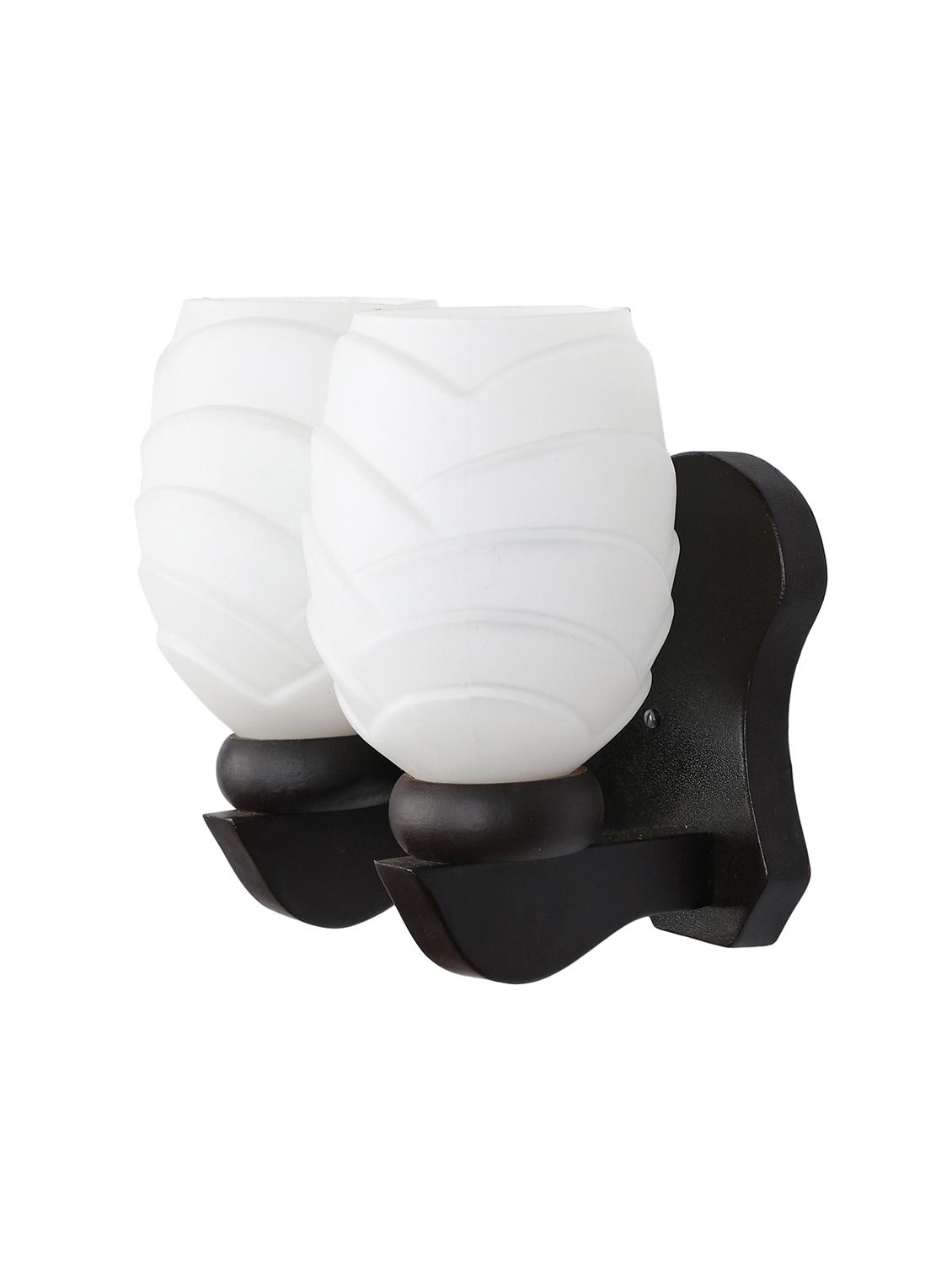 stylish twins hand decorative colorful glass wall lamp light with royal wooden fitting (set of two) dn-2wa128 - 15489847 - Standard Image - 3