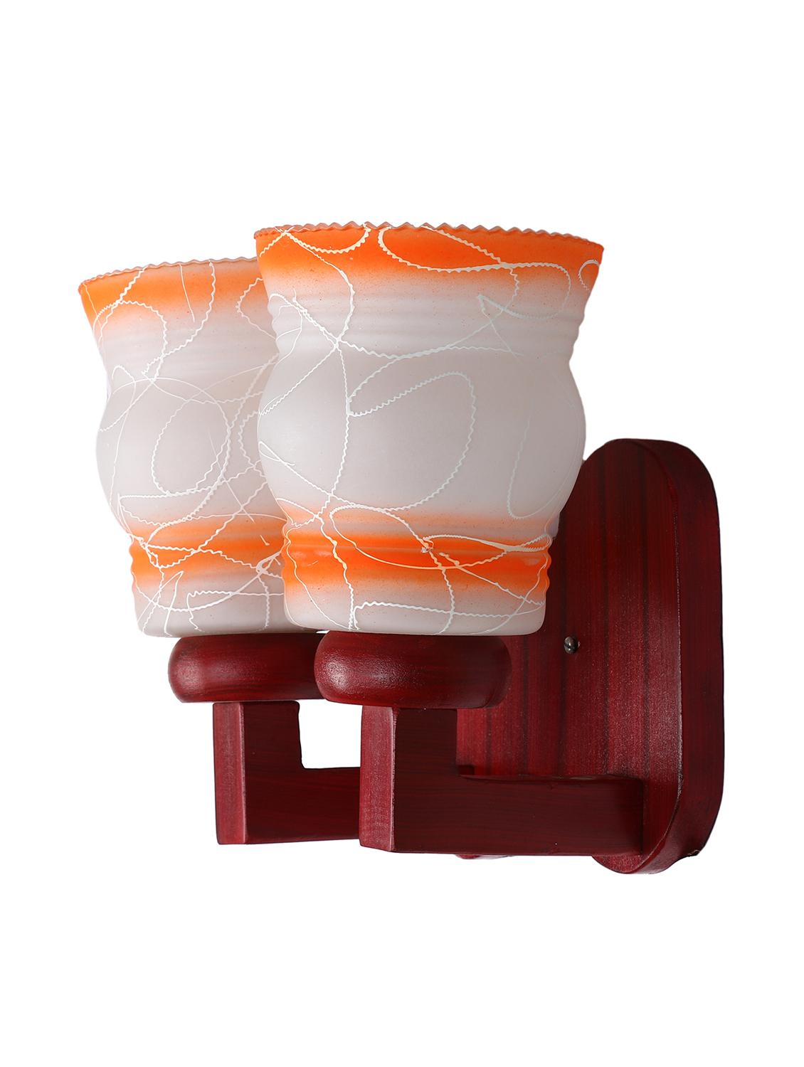 stylish twins hand decorative colorful glass wall lamp light with royal wooden fitting (set of two) dn-2wa162 - 15489880 - Standard Image - 3