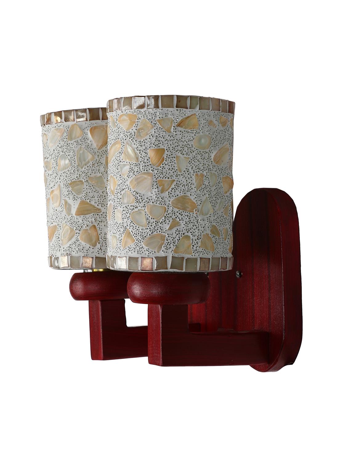 stylish twins hand decorative colorful glass wall lamp light with royal wooden fitting (set of two) dn-2wa164 - 15489882 - Standard Image - 3