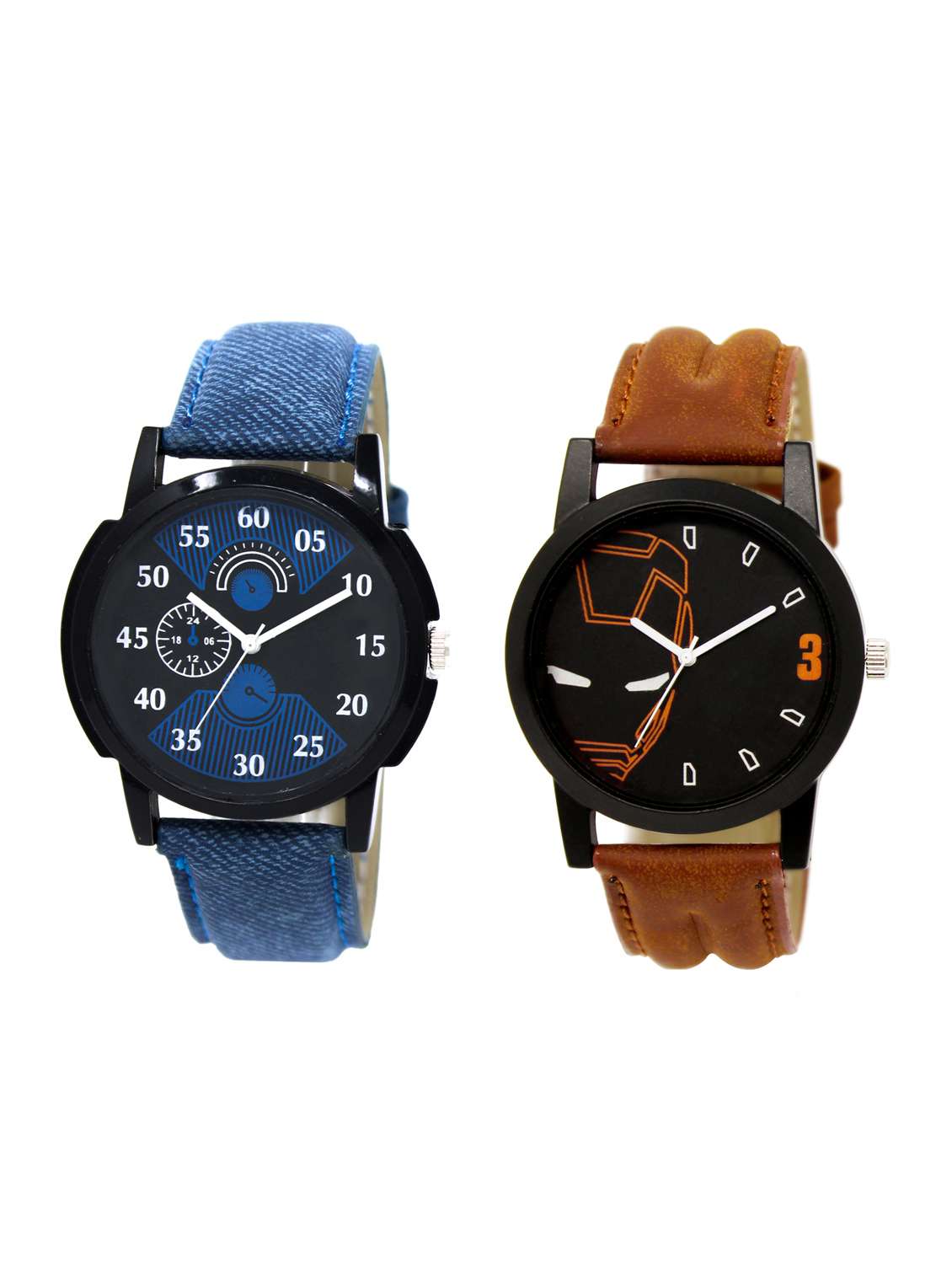 acnos round dial analog watch combo(wat-lr-02-04-combo)