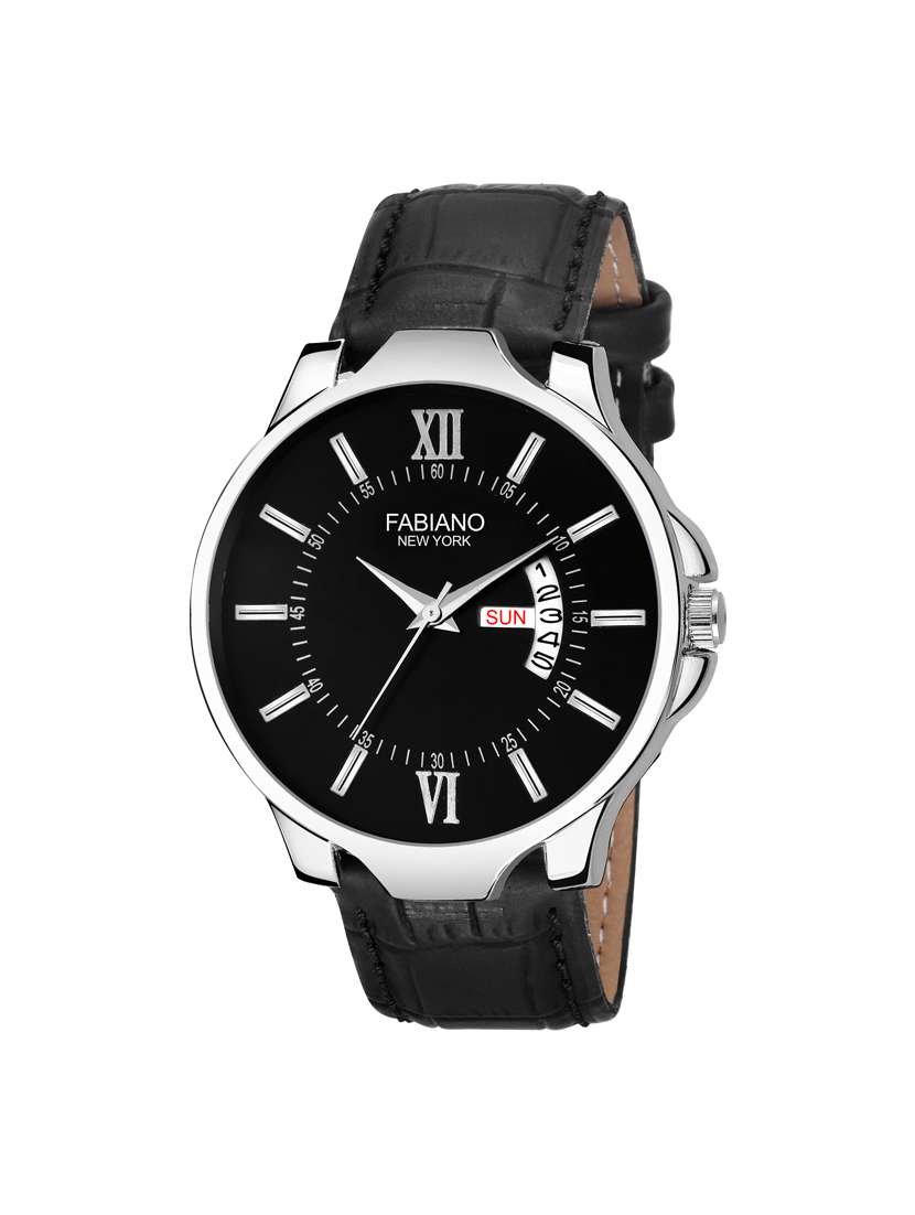 fabiano new york round dial analog watch fny119