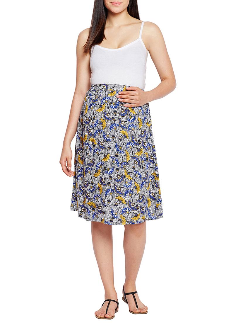 a-line floral maternity skirt - 15502676 - Standard Image - 3