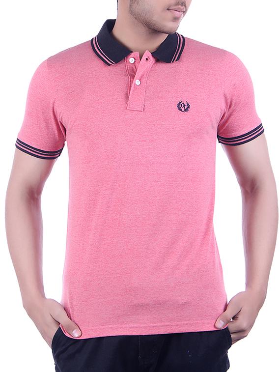 pink cotton polo t-shirt - 15503481 - Zoom Image - 0