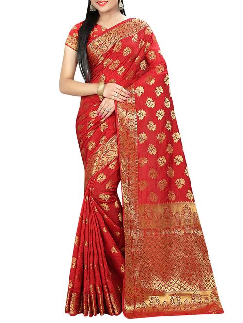zari jacquard banarasi saree with blouse - 15504137 - Standard Image - 0