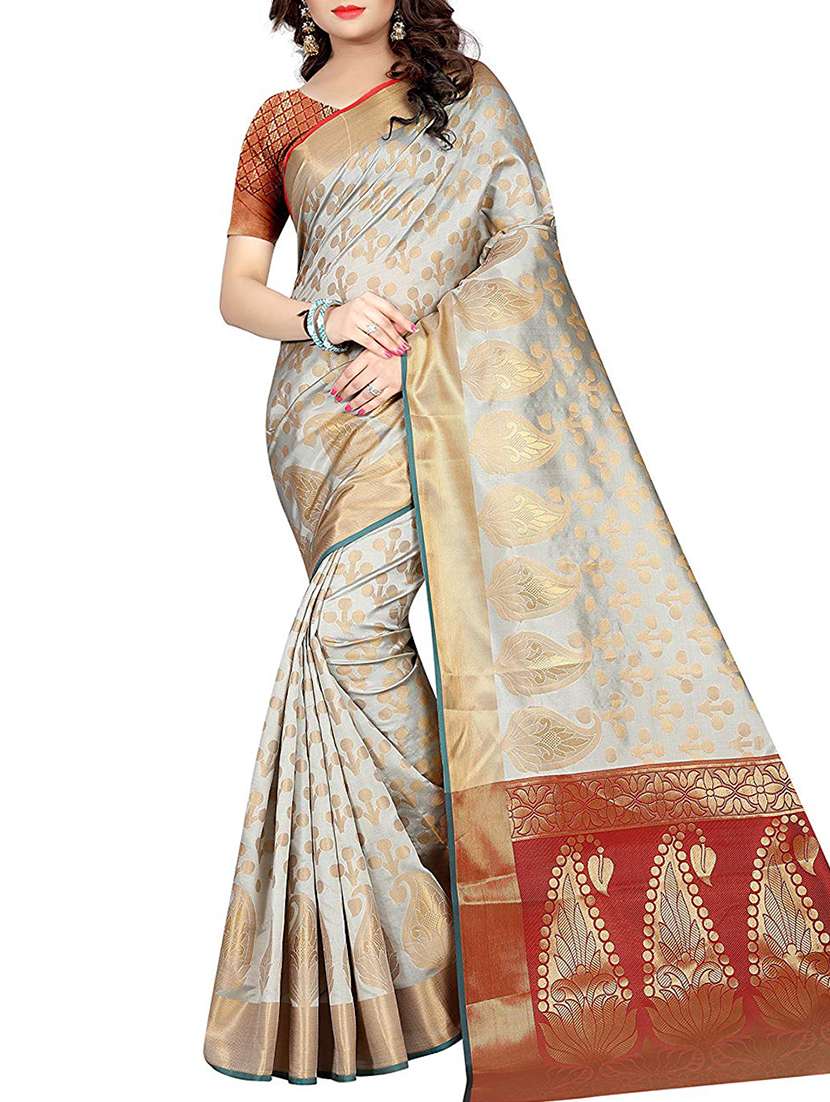 zari banarasi saree with blouse - 15504157 - Zoom Image - 0