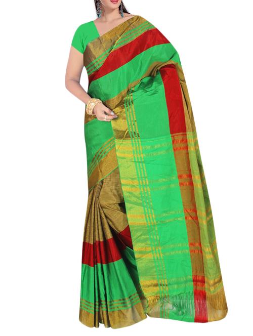 stripes woven saree with blouse - 15504249 - Standard Image - 0