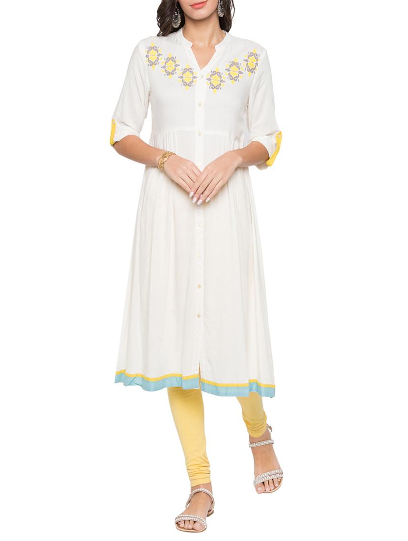 flared printed kurta - 15504916 -  Zoom Image - 0