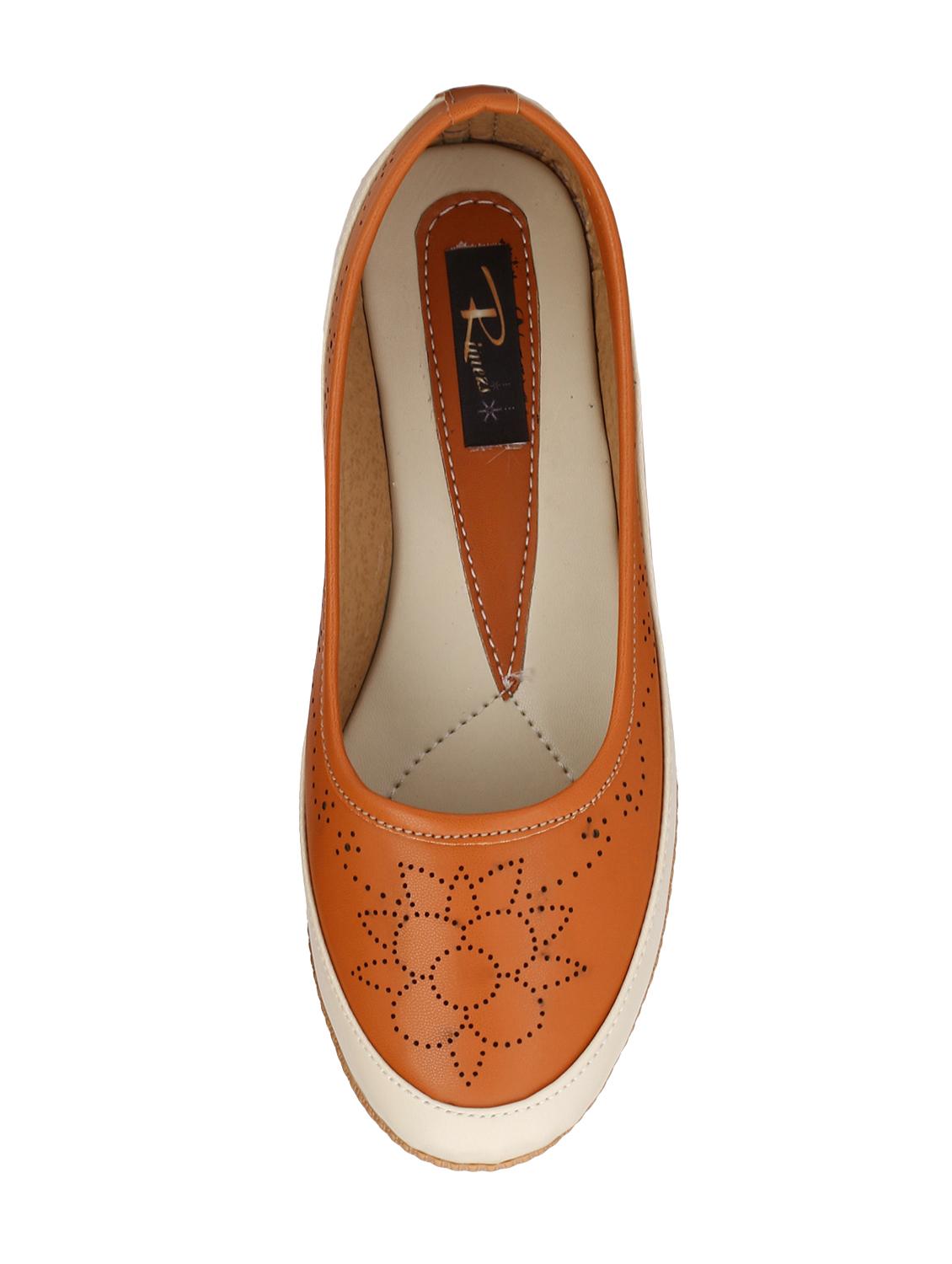 tan leatherette slip on ballerina - 15504998 - Standard Image - 3