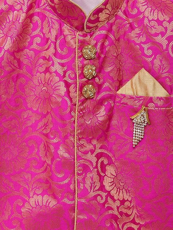pink cotton blend kurta set - 15505457 - Standard Image - 3