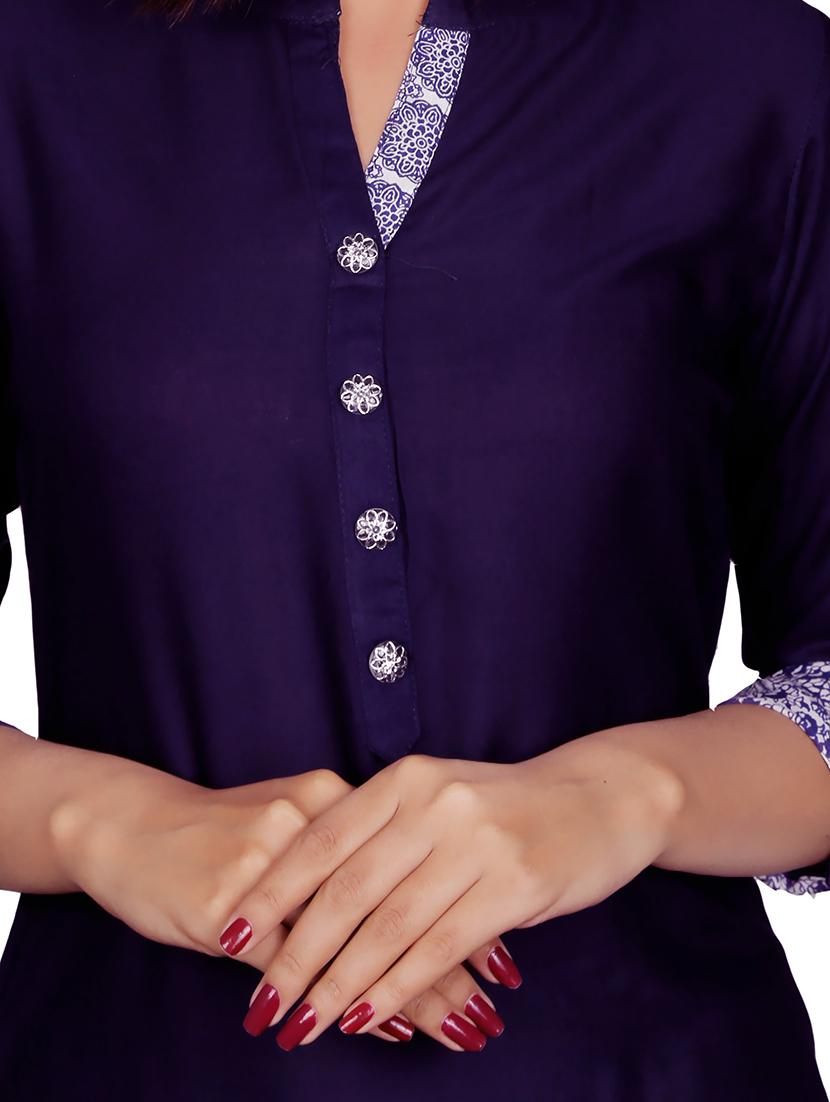 printed straight kurta - 15505637 - Standard Image - 3