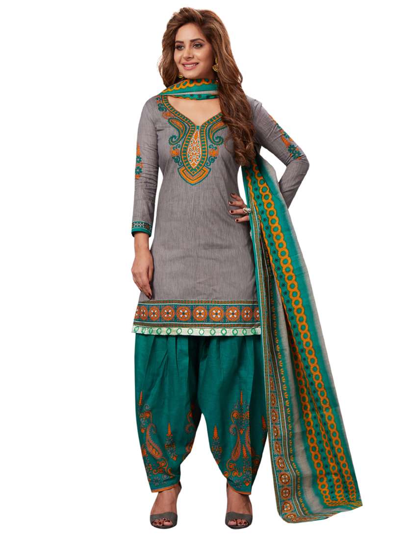 printed unstitched salwar suit