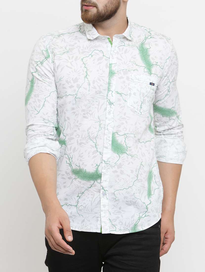 white cotton casual shirt