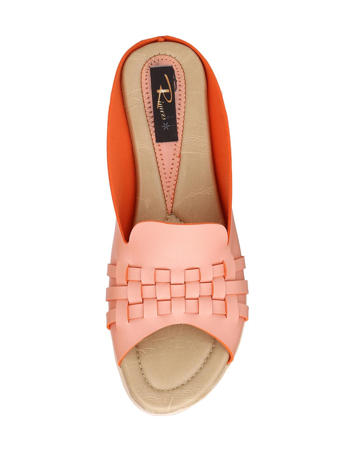 orange slip on wedges - 15516083 - Standard Image - 3