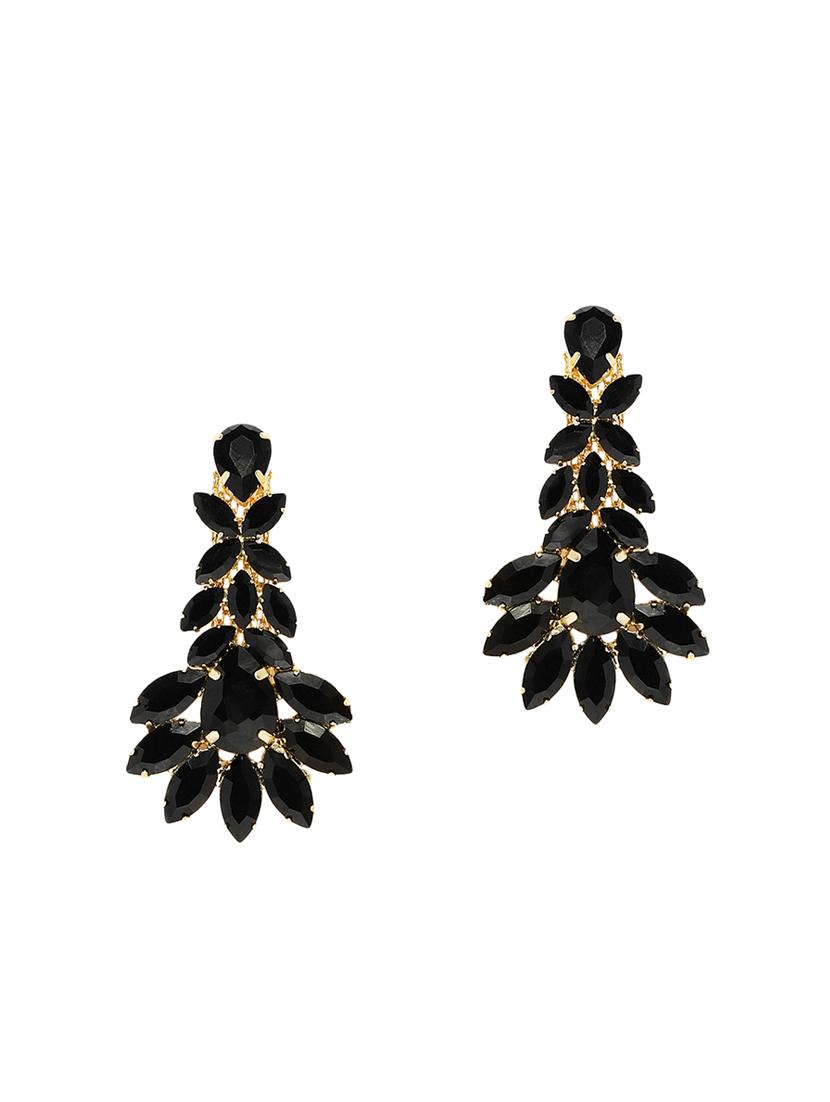 Black Gold Tone Stone Earrings By Zaveri Pearls Online Black Gold Tone Stone Earrings By Zaveri Pearls Online Ping For In India 15516266