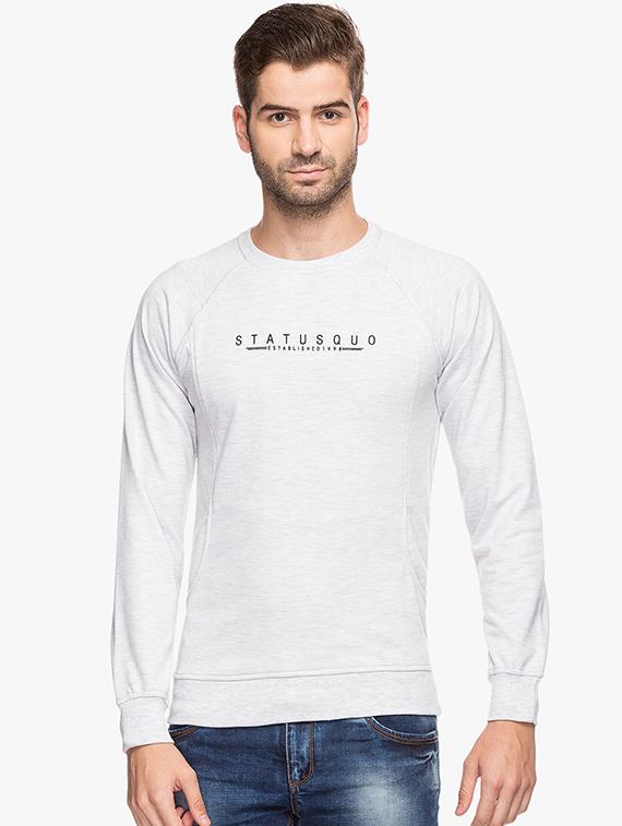 white cotton chest print sweatshirt - 15518972 - Zoom Image - 0