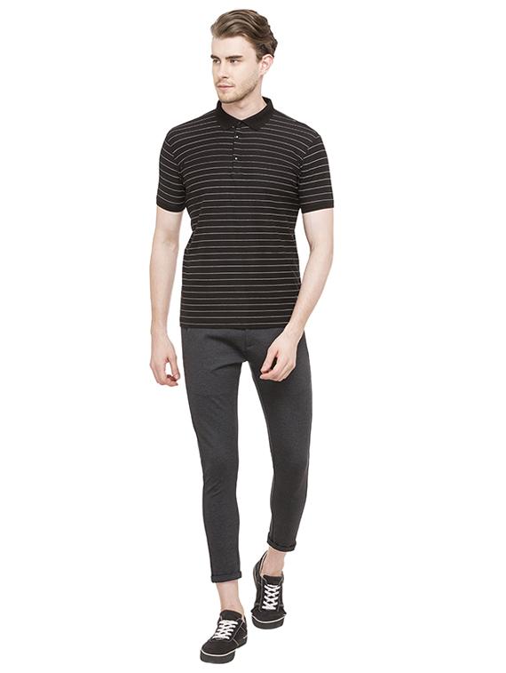black cotton polo t-shirt - 15519091 - Standard Image - 3