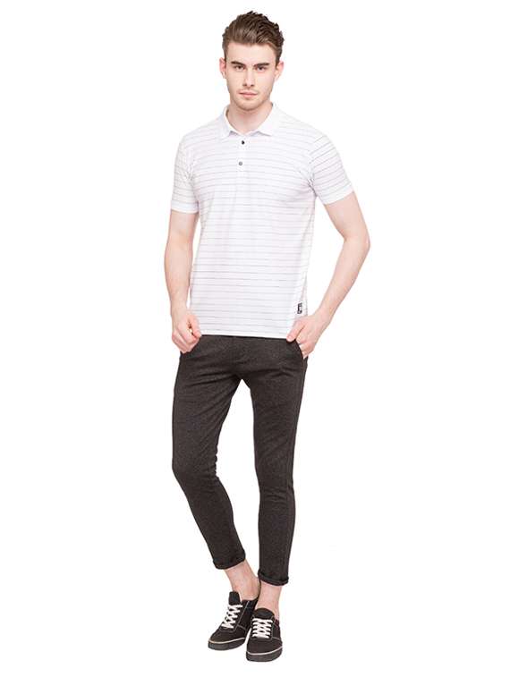 white cotton polo t-shirt - 15519092 - Standard Image - 3