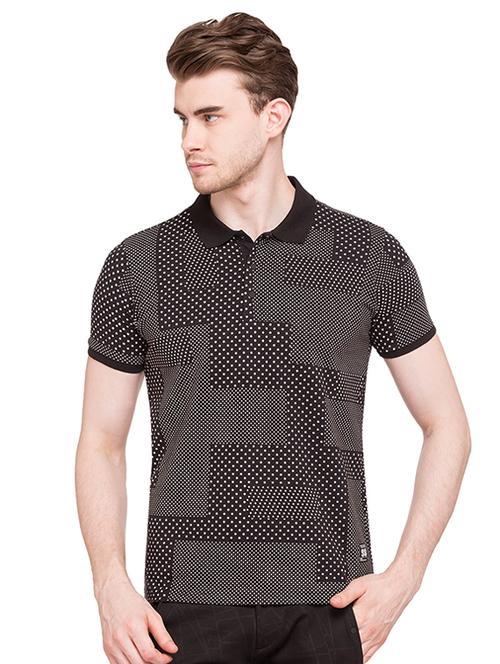 black cotton all over print t-shirt - 15519112 - Standard Image - 0