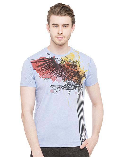blue cotton front print t-shirt - 15519148 -  Standard Image - 0