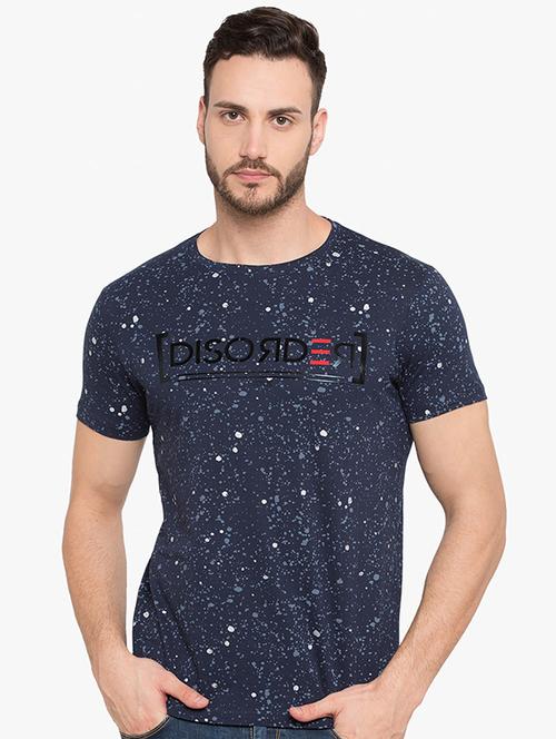 blue cotton all over print t-shirt - 15519184 -  Standard Image - 0
