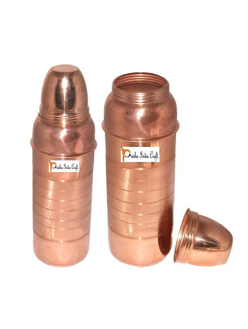set of 2 pure copper water bottles - 15519365 - Standard Image - 0