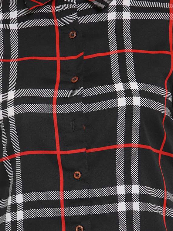 roll-up sleeved checkered shirt - 15521032 -  Standard Image - 3