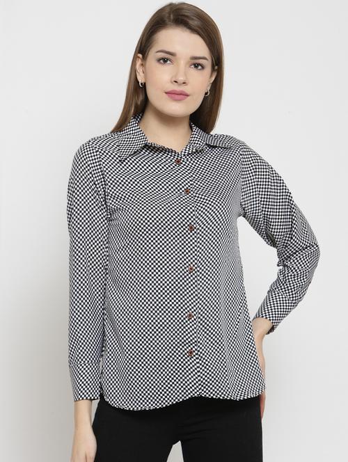 monochrome checkered shirt - 15521034 - Standard Image - 0