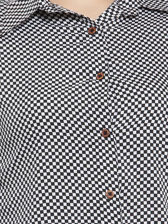 monochrome checkered shirt - 15521034 - Standard Image - 3