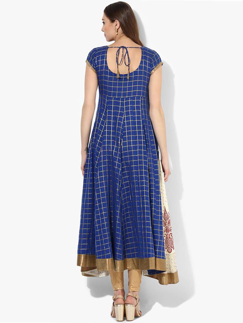 checked anarkali kurtis