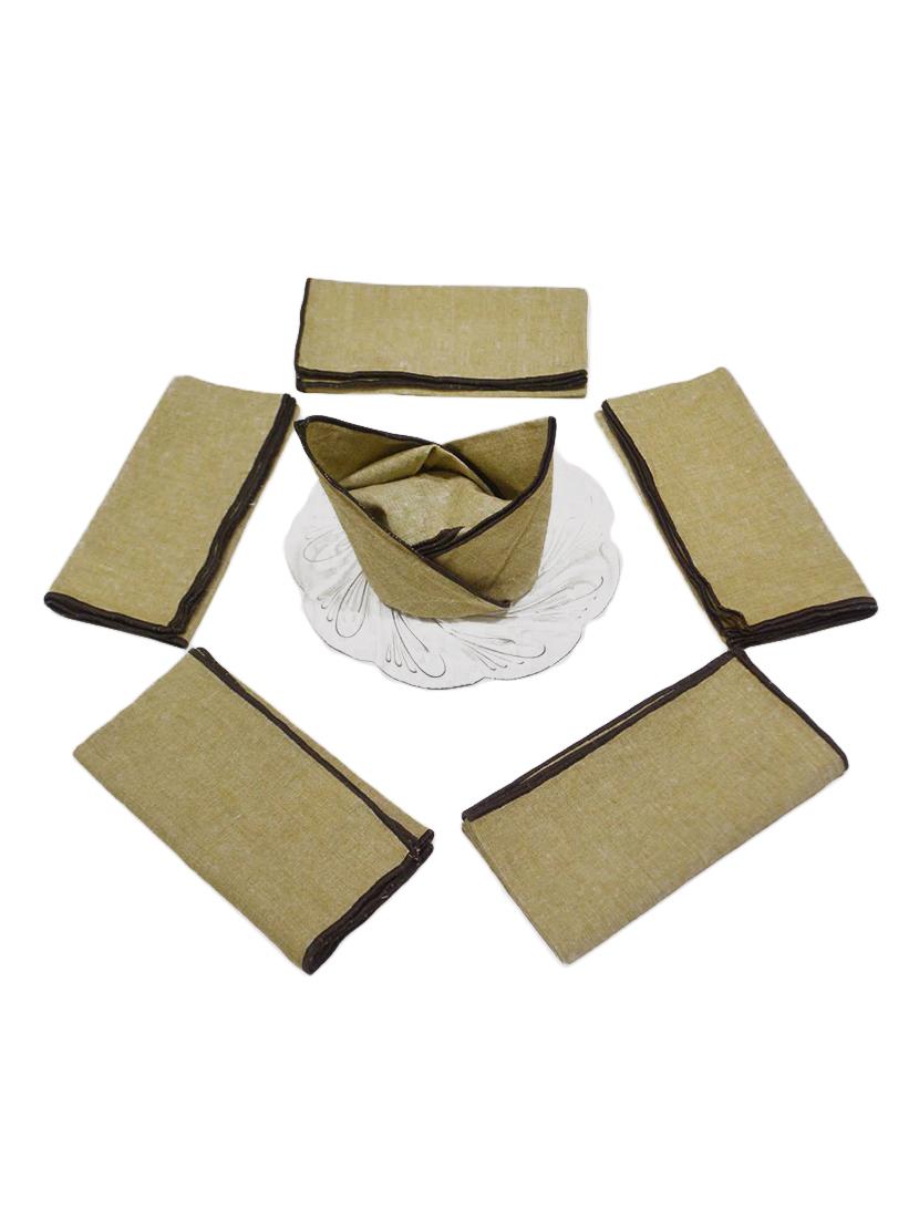 table napkins with embroidered border set of 6 pc - 15526633 -  Zoom Image - 0