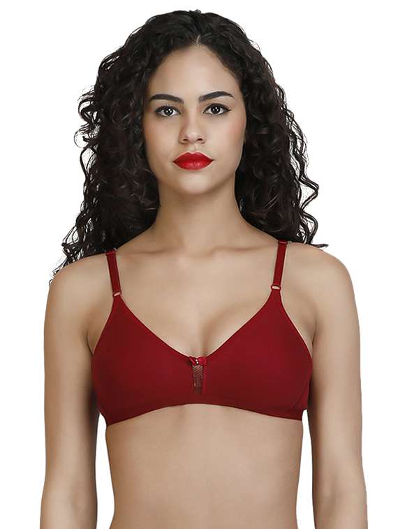 lace insert bow detail bra