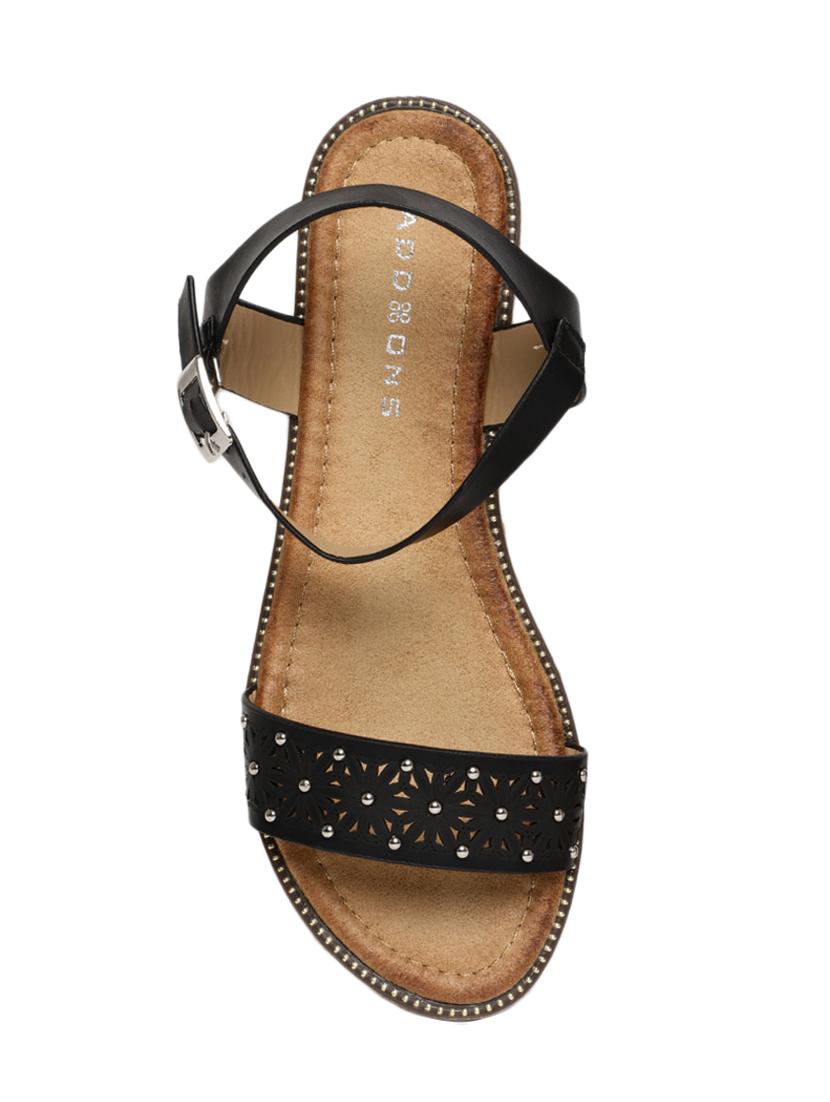black back strap sandals - 15527016 - Standard Image - 3