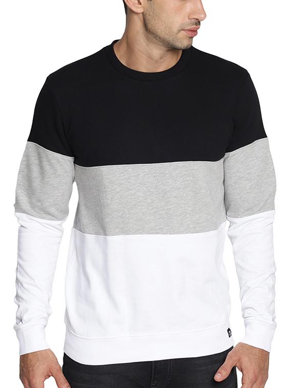 mens color block sweatshirt
