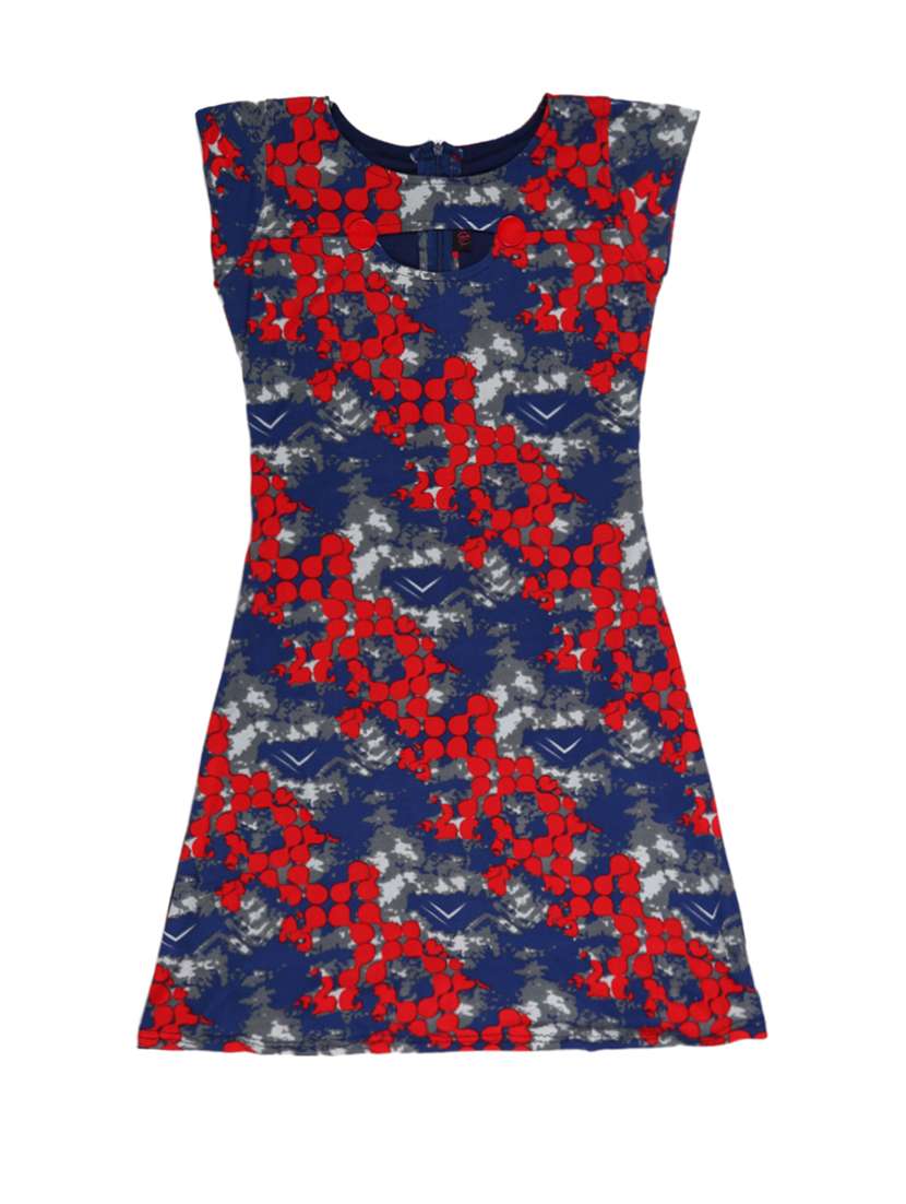 multi colored cotton blend frock - 15527866 - Zoom Image - 0