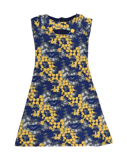 multi colored cotton blend frock - 15527867 - Standard Image - 0