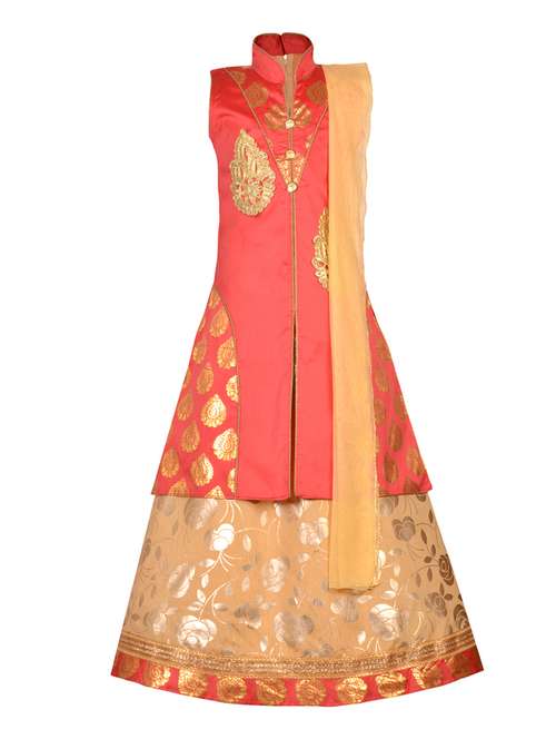 red cotton lehnga choli - 15528958 -  Standard Image - 0