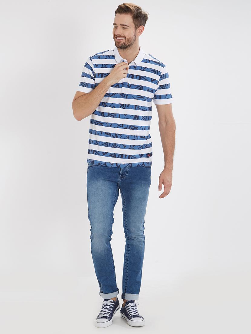 blue cotton polo t-shirt - 15530577 - Standard Image - 3