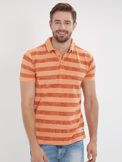 orange cotton polo t-shirt - 15530579 -  Standard Image - 0