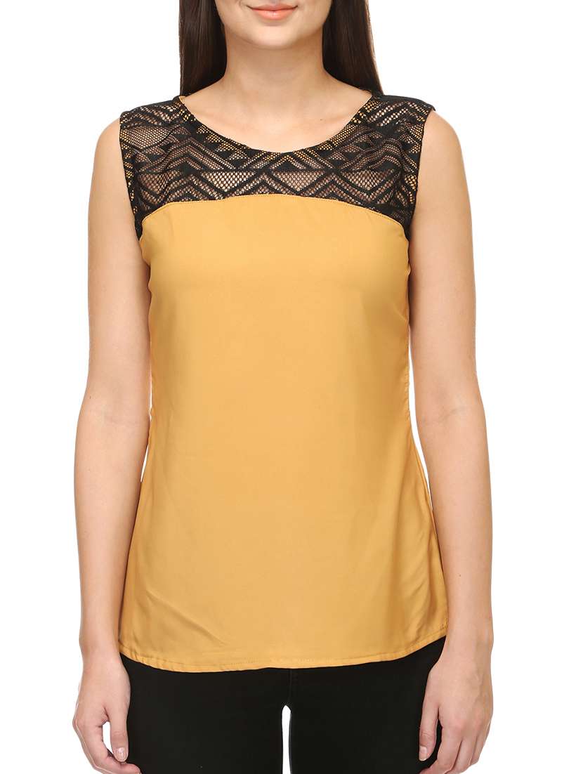 women's straight round neck top