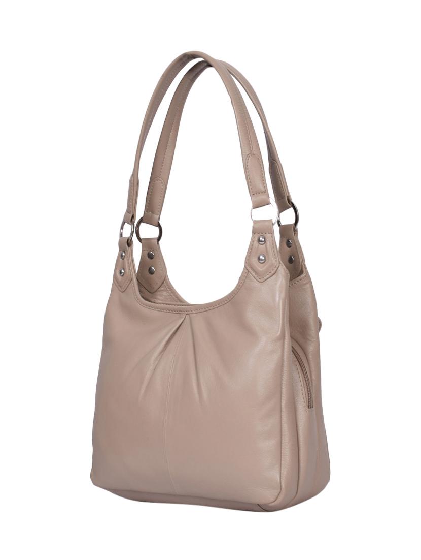 beige leatherette (pu) handbag - 15539851 - Standard Image - 3