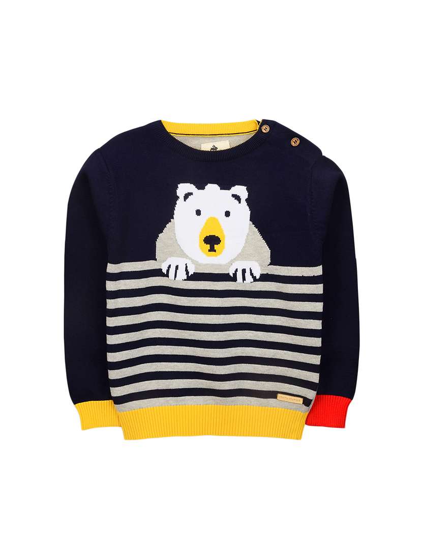 blue acrylic sweater