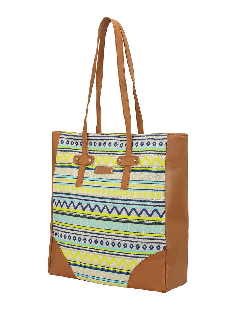 multi colored canvas regular tote - 15544312 -  Standard Image - 3