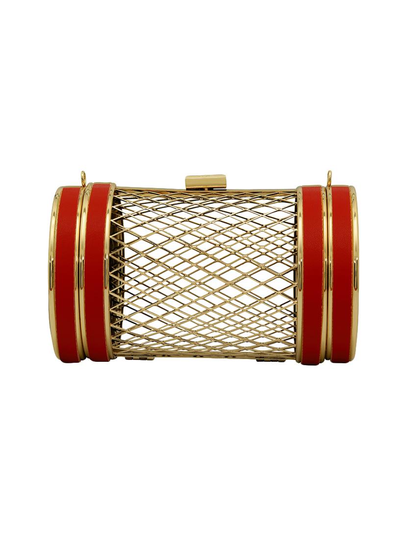 red metal box clutch - 15544769 - Zoom Image - 0