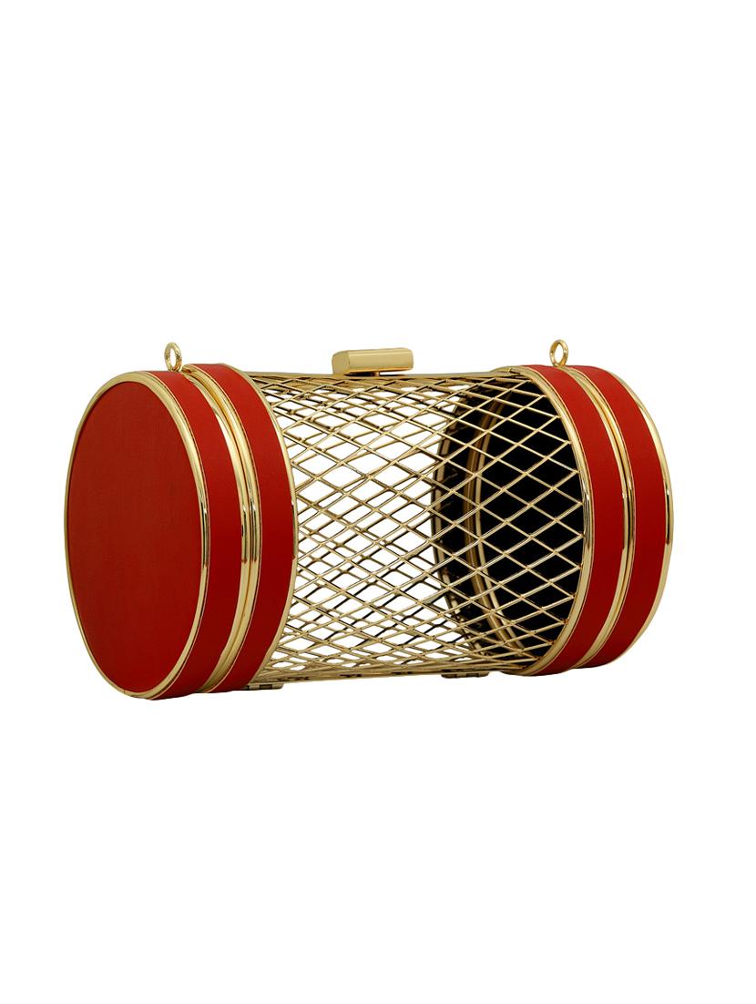 red metal box clutch - 15544769 - Standard Image - 3
