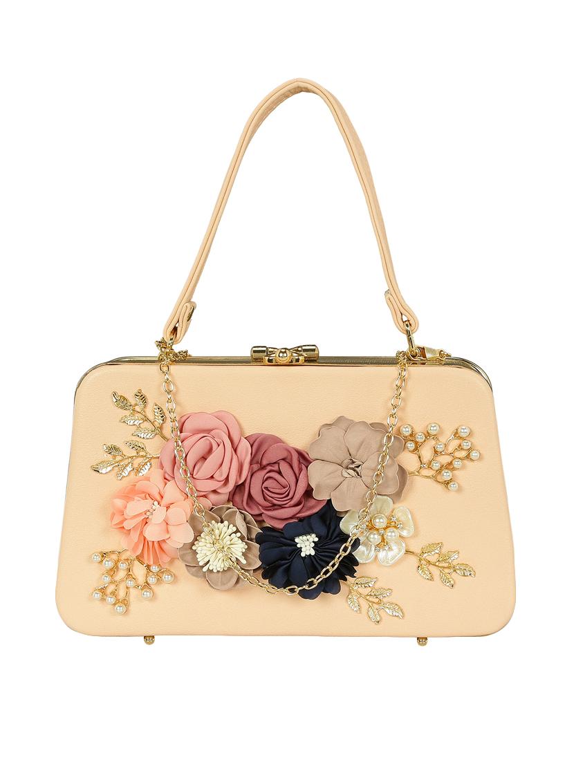 beige leatherette (pu) regular clutch - 15544779 - Zoom Image - 0